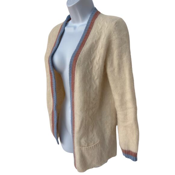 Vintage Lambswool and Angora Open Front Cardi with Flaws size S(?) Please Read! - Picture 6 of 8